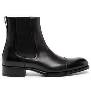 NWT TOM FORD Edgar Leather Chelsea Boot in Black size UK 10.5 / US 11
